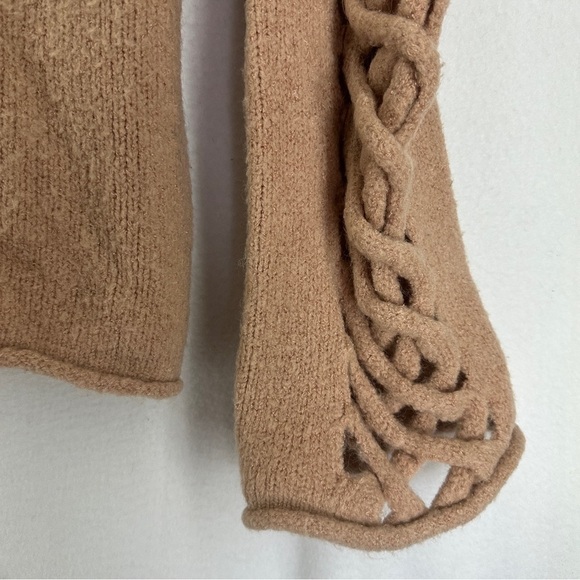 Philosophy Sweater Wool Blend Braided Arms Womans Size M Soft Rose Pink - Picture 4 of 10